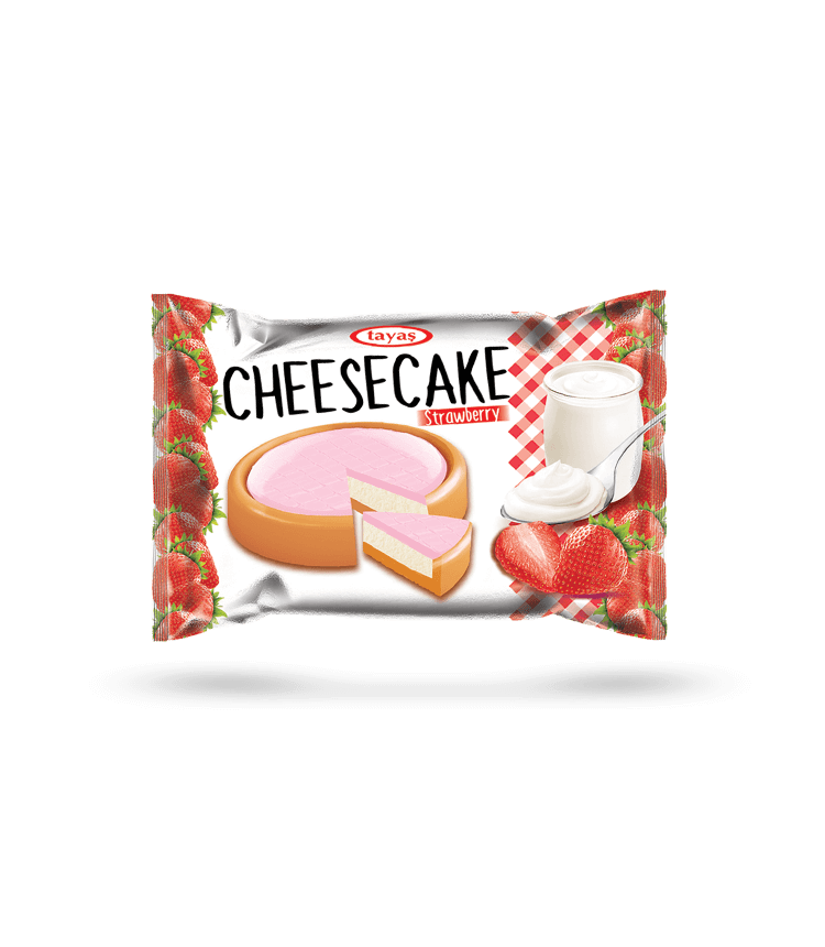 Cheesecake - Çilek ve Cheesecake Aromalı Krema Dolgulu Bisküvili Sütlü Kokolin