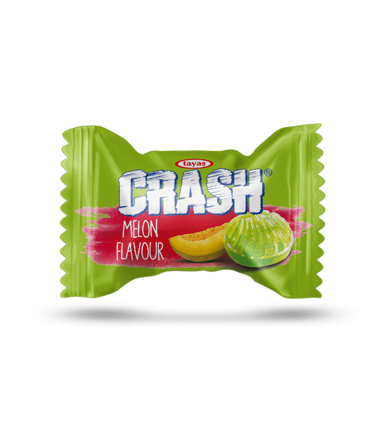 Crash Mix - Kavun Aromalı, Sütlü Krema Dolgulu Sert Şeker