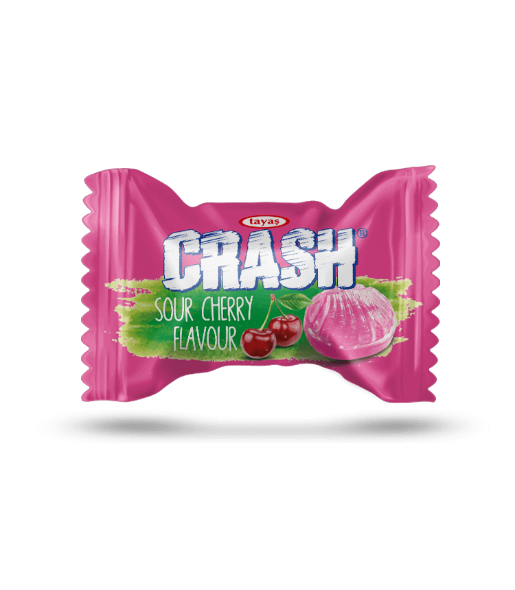 Crash Mix - Vişne Aromalı, Sütlü Krema Dolgulu Sert Şeker