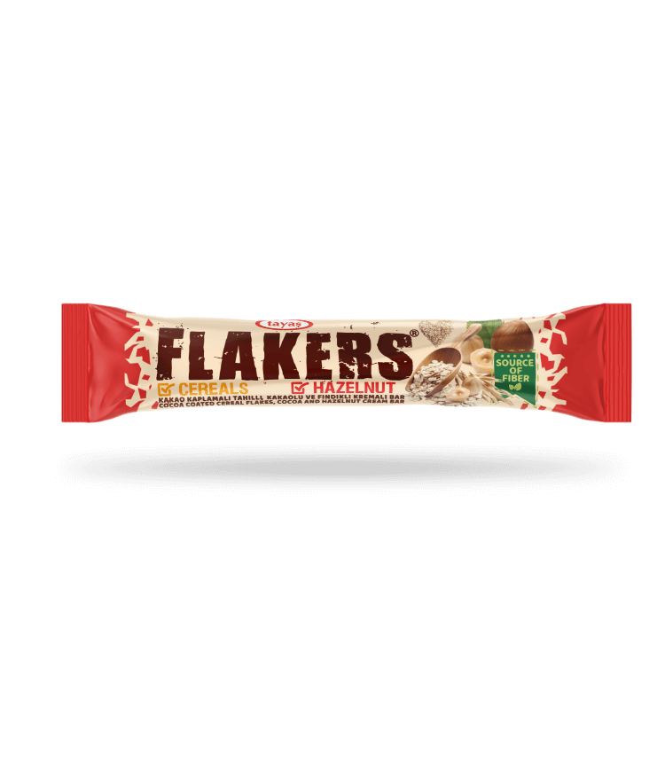 Flakers - Kakao Kaplamalı Tahıllı ve Fındıklı Kremalı Bar