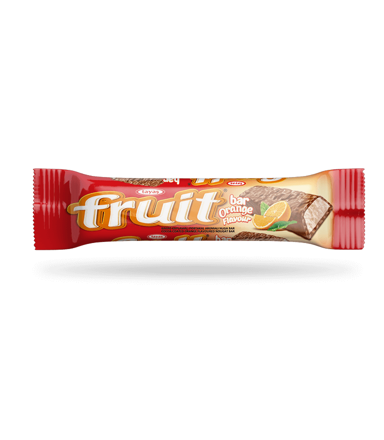 Fruit Bar - Kakao Kaplamalı Portakal Aromalı Nuga Bar