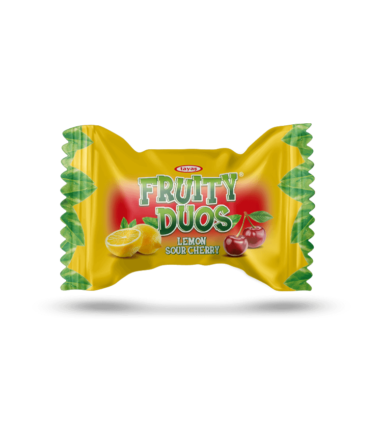 Fruity Duos - Limon,Vişne Aromalı Sert Şeker