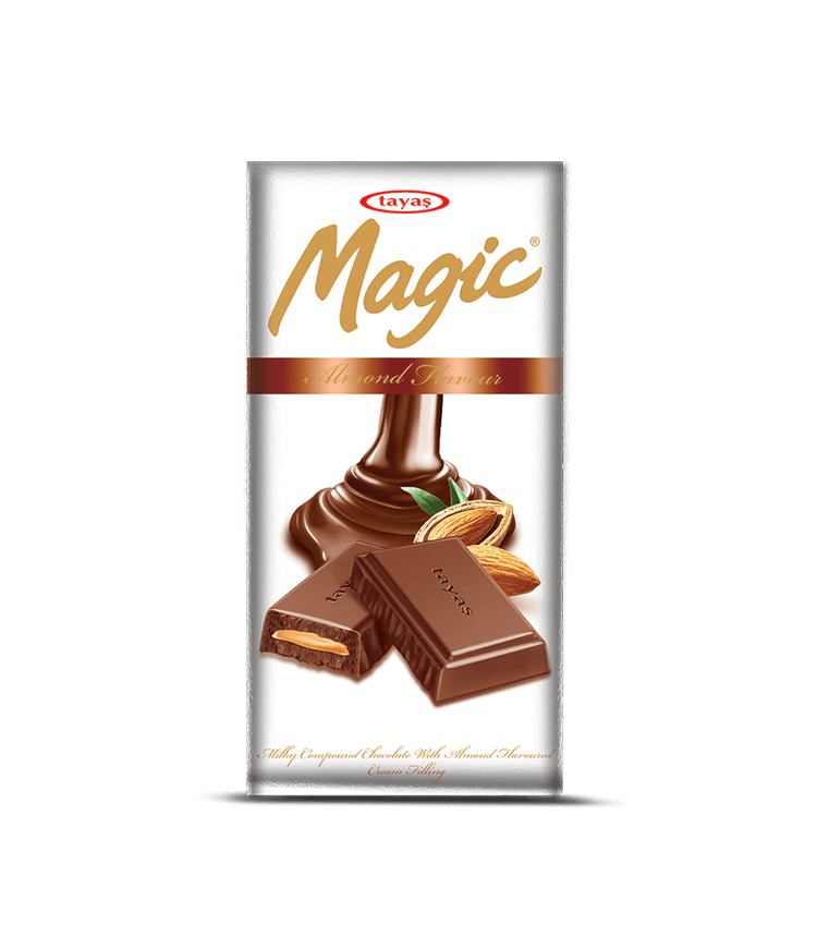 Magic - Badem Aromalı Kakao Krema Dolgulu Sütlü Tablet