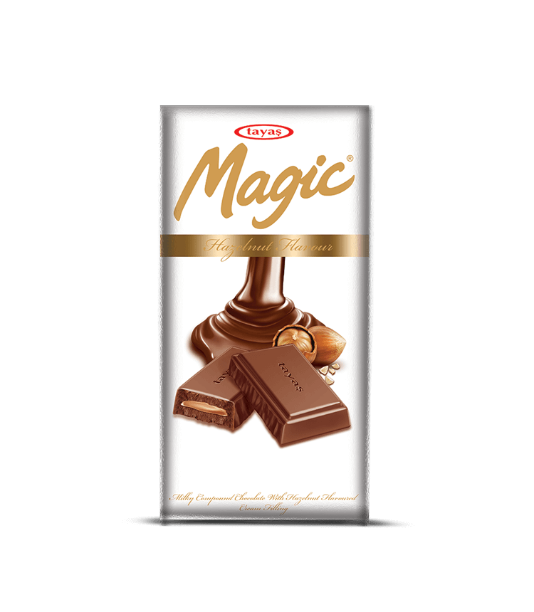 Magic - Fındık Aromalı Kakao Krema Dolgulu Sütlü Tablet