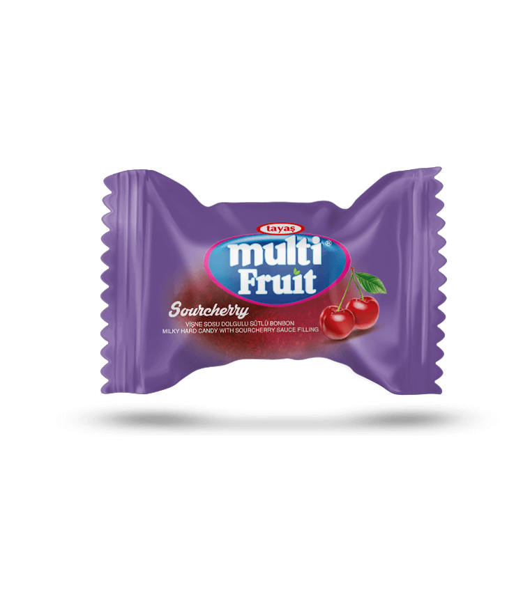 Multi Fruit - Vişneli, Sütlü Sert Şeker