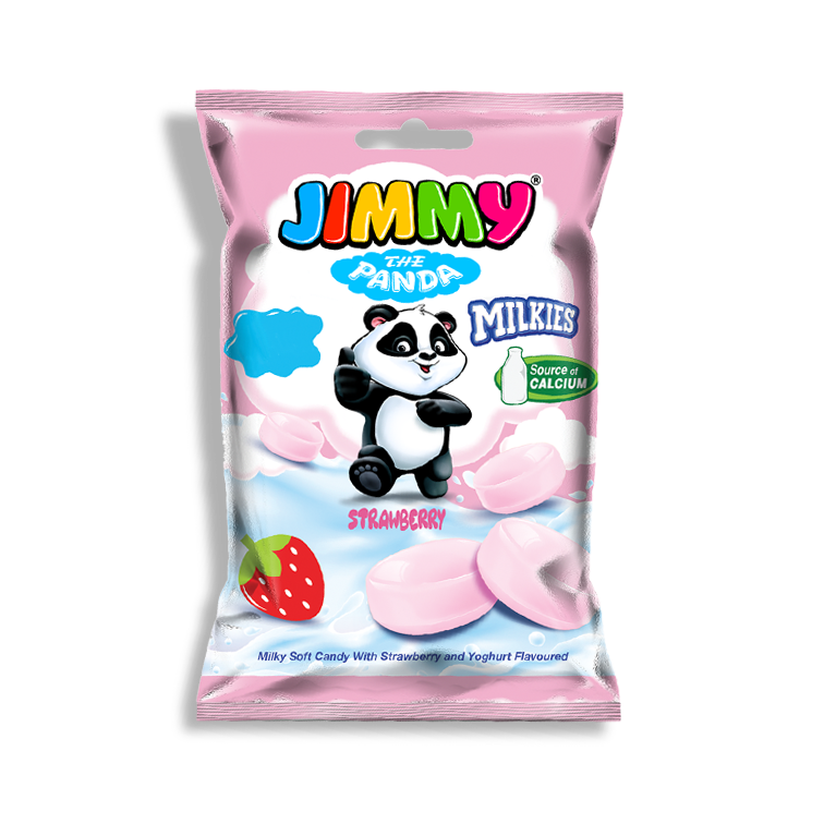 Jimmy Milkies – Çilek Aromalı Krema Dolgulu Yumuşak Şeker - Tayaş Gıda