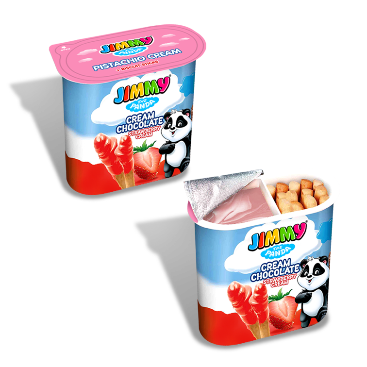 Jimmy Cream Chocolate - Çilek Kreması + Çubuk Kraker