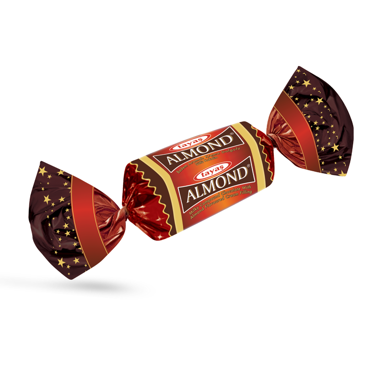 Almond - Badem Aromalı Krema Dolgulu Sütlü Kokolin