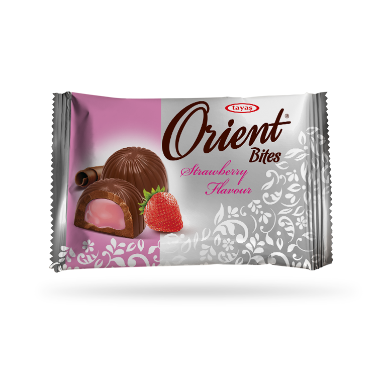 Orient Bites - Çilek Aromalı Krema Dolgulu Sütlü Kokolin