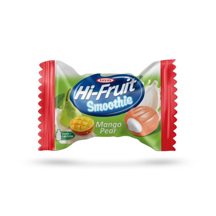 Hi-Fruit Smoothie - Hindistan Cevizi Dolgulu, Mango ve Armut Aromalı Sert Şeker