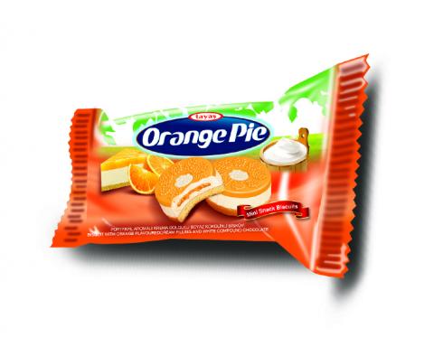 Orange Pie - Portakal Aromalı Krema Dolgulu Beyaz Kokolinli Bisküvi