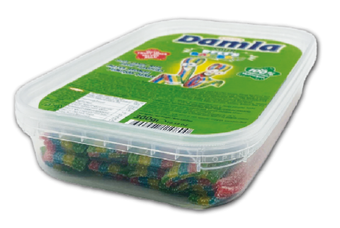 Damla Sour Belt Rainbow - Meyve Aromalı Yumuşak Şeker